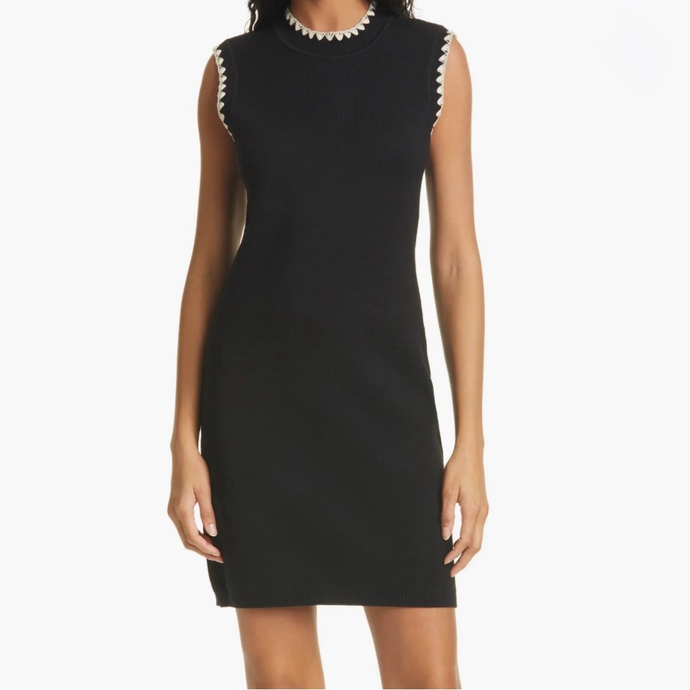Rebecca Taylor whipstitch sleeveless sweater dress.